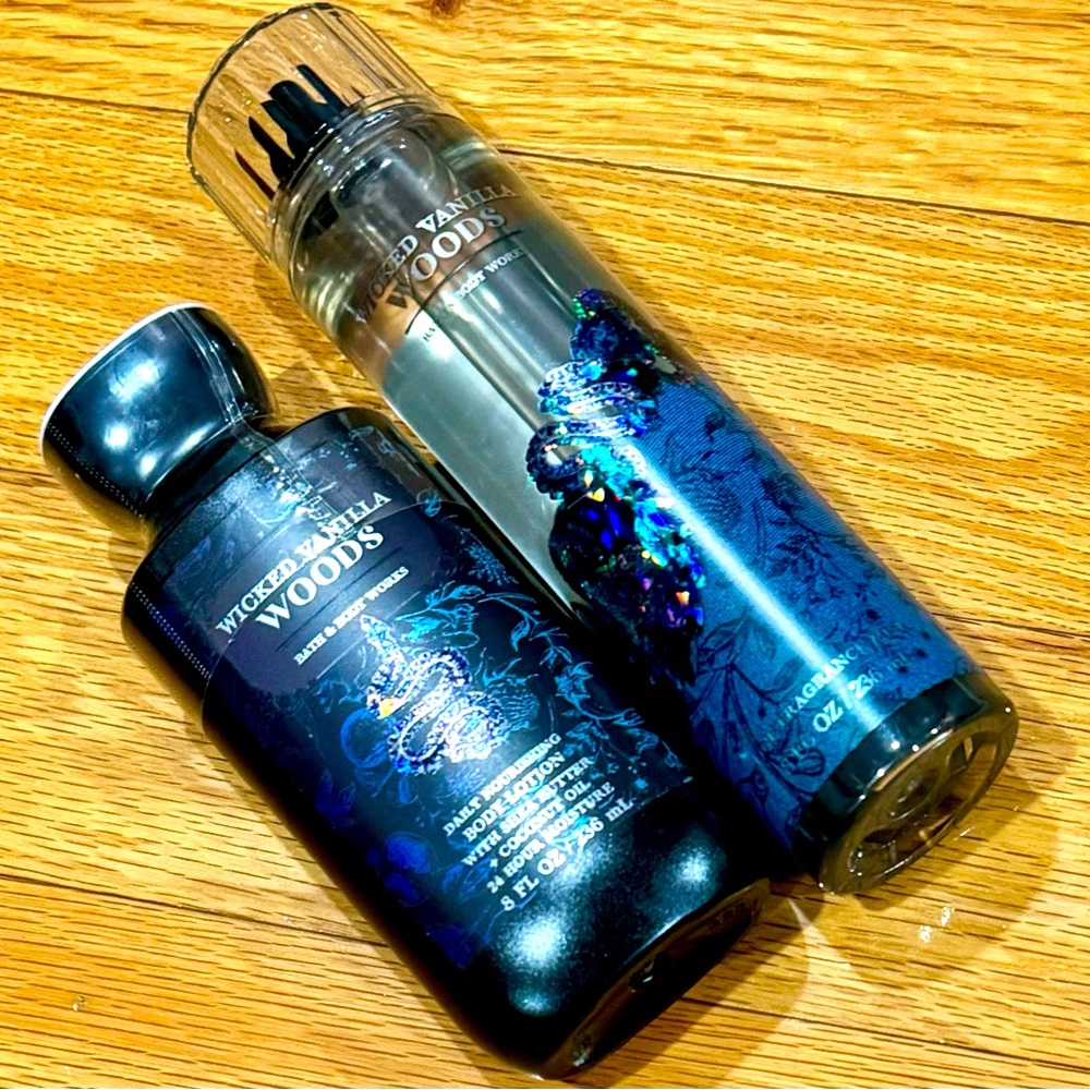 NWT Bath & Body Works Wicked Vanilla Woods Set With Shea Butter + Coconut Oil - Picture 1 of 3